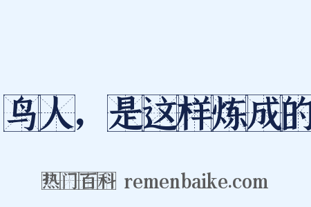 鸟人，是这样炼成的是什么意思的图片